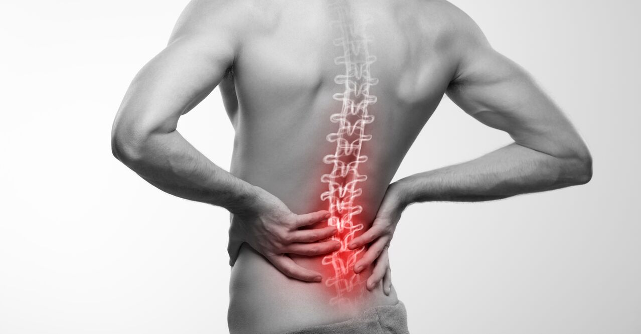 Back pain in the lumbar region