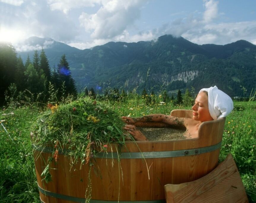 Herbal bath for cervical osteochondrosis
