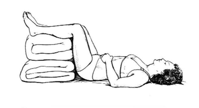 Recommended posture for shooting lower back pain in the leg and buttocks