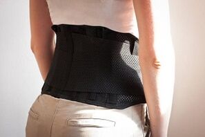 Corset to fix the lumbar spine in osteochondrosis
